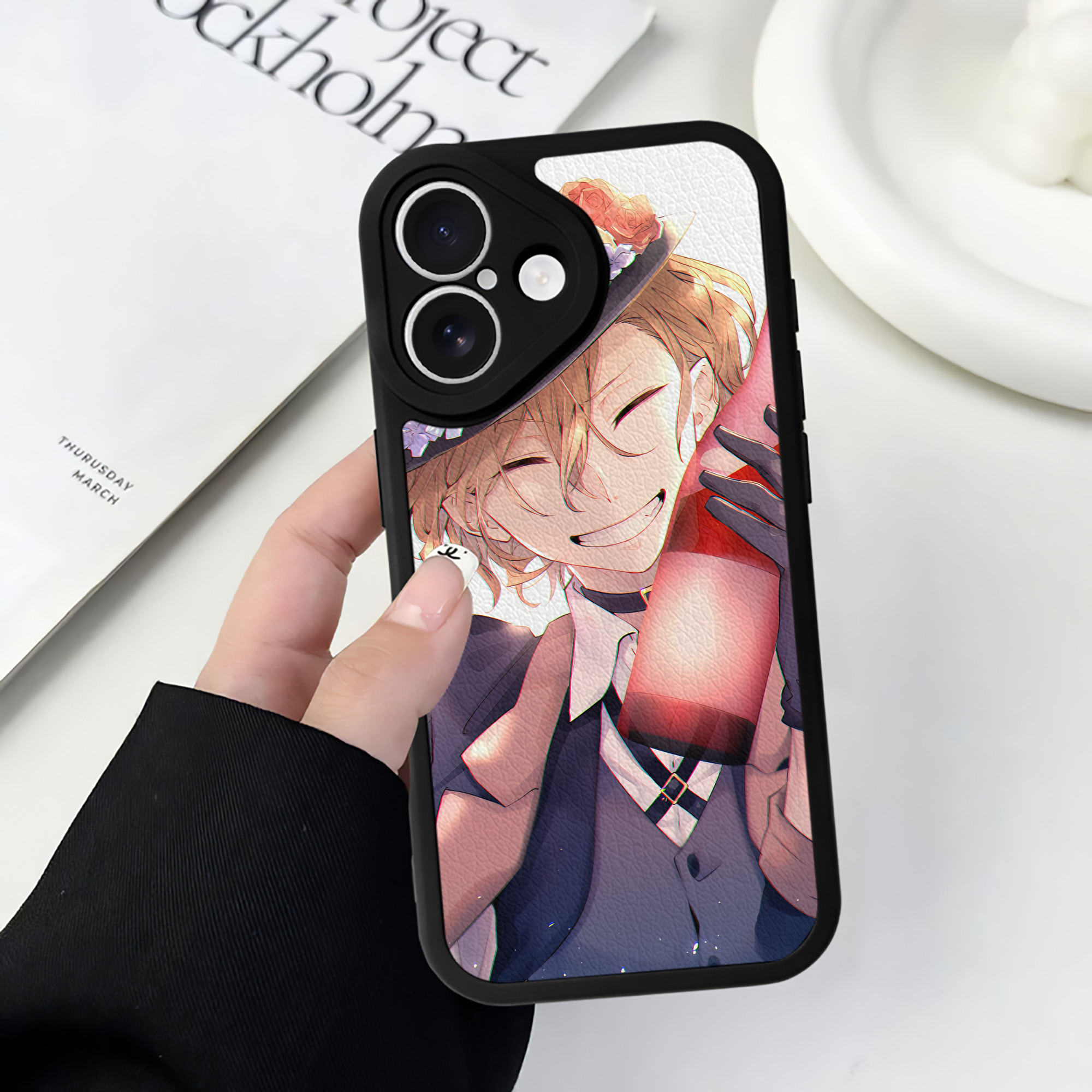 （画像用） 文豪ストレイドッグス Bungo Stray Dogs 【iPhone 16シリーズ対応】シリコンスマホケース（レザー調） 材質：シリコン